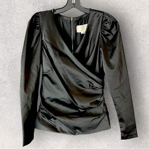 *NWT*ARTELIER x NICOLE MILLER satin stretch blouse🖤